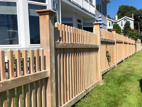 wood fence installation in MA